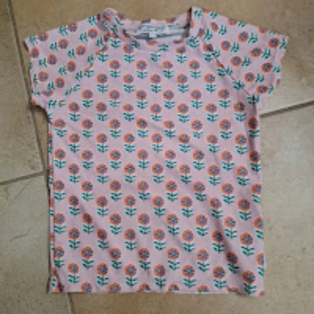 Gingerlilly‎ Australia Swimsuit shirt rashgard swim cover shirt pink flowers